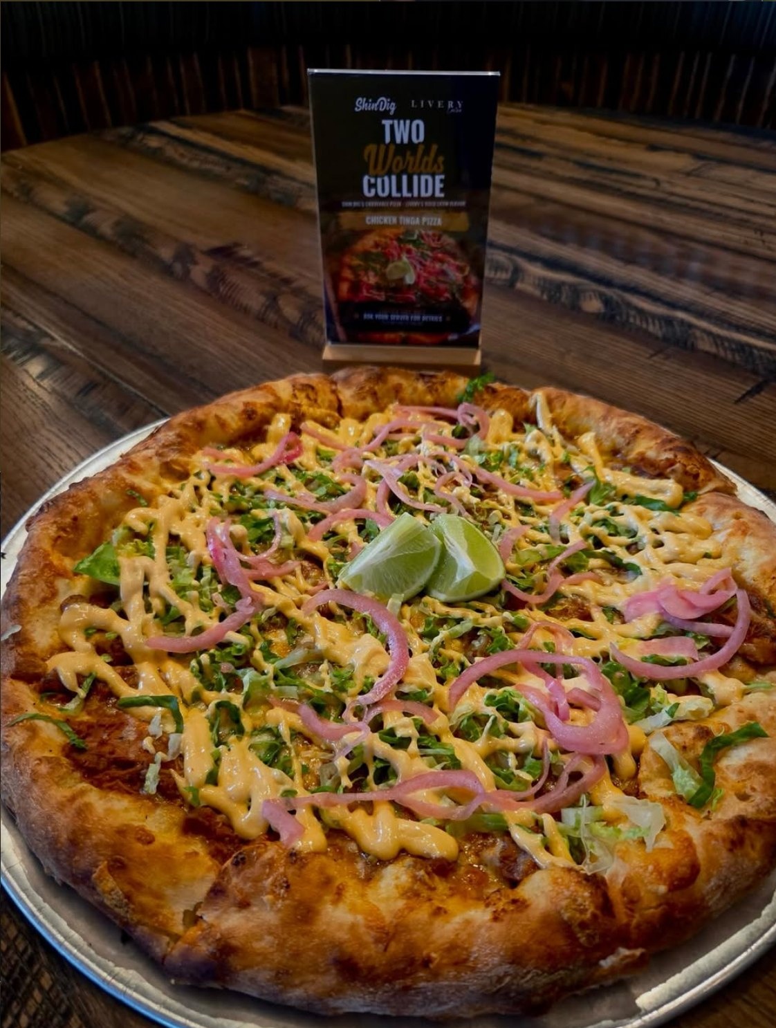 Shin Dig Two Worlds Collide pizza collaboration